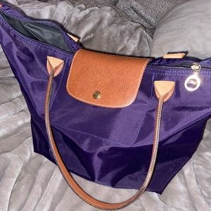 Longchamp le pliage tote large bilberry/ purple